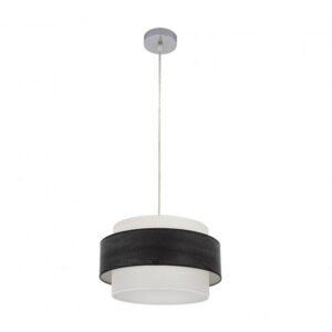 Colgante Myriam 1xe27 Cromo/Madera Negra Regx40x40 Cm