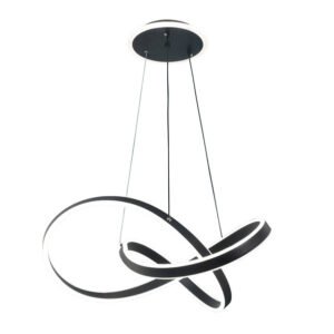 Colgante Nantes Negro 120w 3000-4000-6000k Regx60x 60cm 9600lm C/remoto Y Reg.intensidad