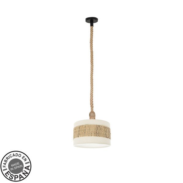 Colgante Nicaragua 1xe27 Blanco/natural 30d