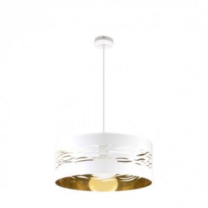 Colgante Niebla 1xe27 Blanco/blanco-oro Regx50x50 Cm