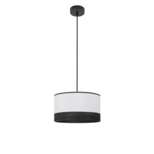 Colgante Olga 1xe27 Negro/blanco-mad.negra Regx30x30 Cm