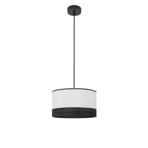 Colgante Olga 1xe27 Negro/blanco-mad.negra Regx30x30 Cm