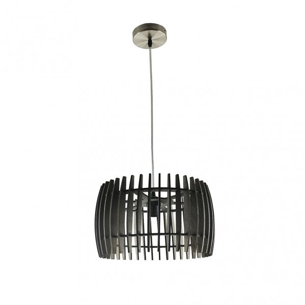 Colgante Poplar 1xe27 Madera Cafe Regx35x35 Cm