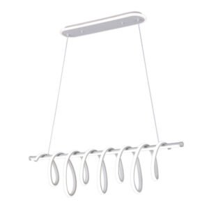 Colgante Premium Blanco 157w 3000-4000-6000k 13884lm C/luz Ambiente Remoto Y Reg.intensidad Regx90x26cm