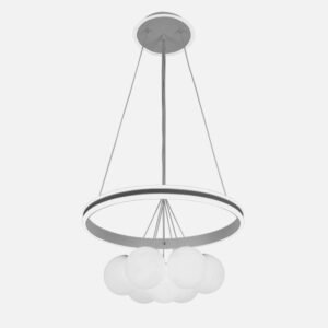 Colgante Rodano Blanco/gris 104w 3000-4000-6000k Regx50x50cm 8320lm C/remoto,reg.intens