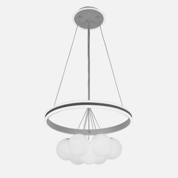 Colgante Rodano Blanco/gris 104w 3000-4000-6000k Regx50x50cm 8320lm C/remoto,reg.intens