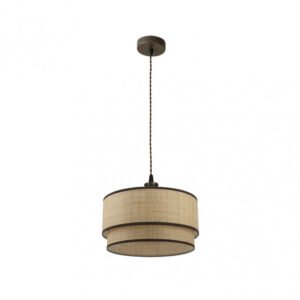 Colgante Roque 1xe27 Natural/marron Regx40x40 Cm