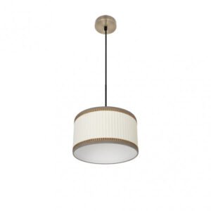 Colgante Soprano 1xe27 Cuero/beis Regx30x30 Cm