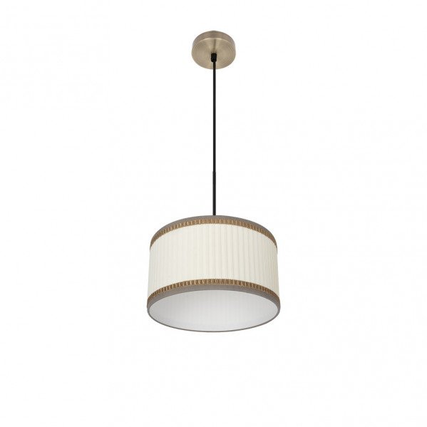 Colgante Soprano 1xe27 Cuero/beis Regx30x30 Cm