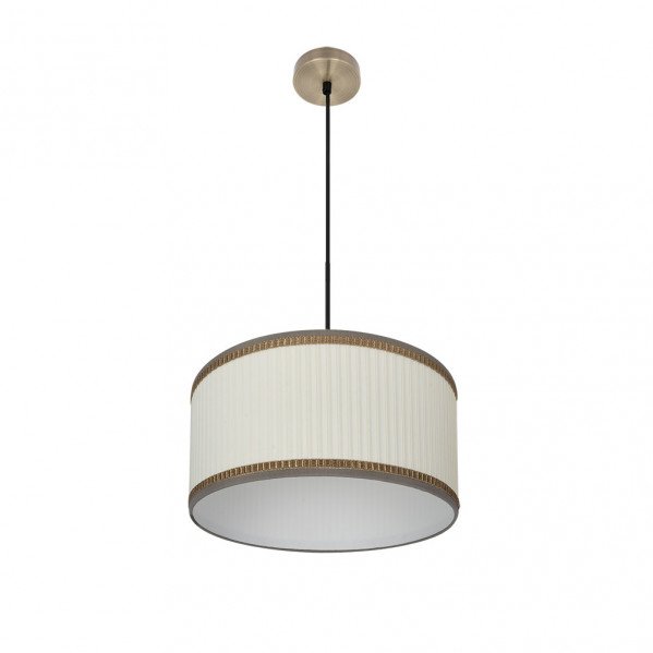 Colgante Soprano 1xe27 Cuero/beis Regx40x40 Cm