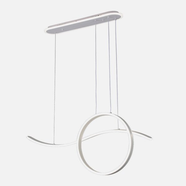 Colgante Style Blanco 205w 3000-4000-6000k 17940lm C/luz Ambiente Remoto Y Reg.intensidadad Regx100x15cm