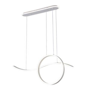Colgante Style Blanco 205w 3000-4000-6000k 17940lm C/luz Ambiente Remoto Y Reg.intensidadad Regx100x15cm