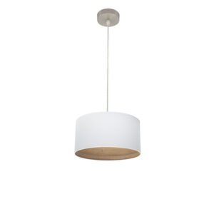 Colgante Tatiana 1xe27 Niquel/blanco-mad.Clara Regx30x30 Cm