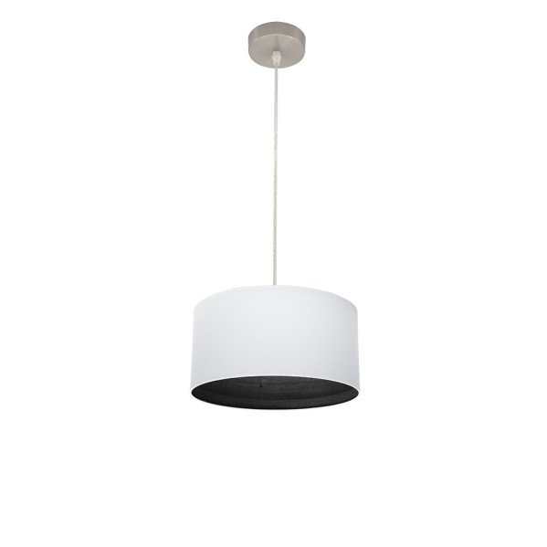 Colgante Tatiana 1xe27 Niquel/blanco-mad.Negra Regx30x30 Cm