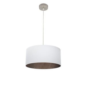 Colgante Tatiana 1xe27 Niquel/blanco-oxido Regx40x40 Cm