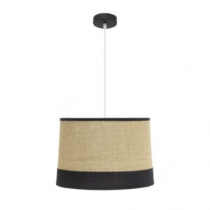 Colgante Tietar 1xe27 Saco/negro Regx40x40 Cm