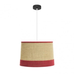 Colgante Tietar 1xe27 Saco/rojo Regx40x40 Cm