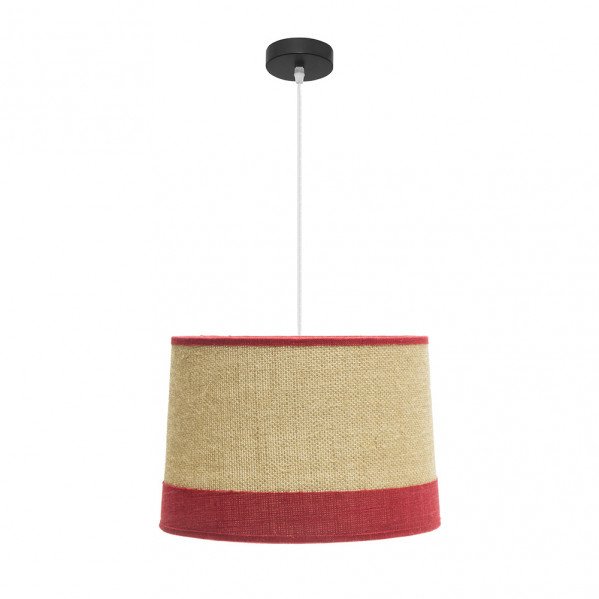 Colgante Tietar 1xe27 Saco/rojo Regx40x40 Cm
