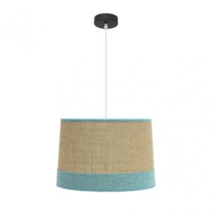 Colgante Tietar 1xe27 Saco/turquesa Regx40x40 Cm