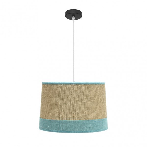 Colgante Tietar 1xe27 Saco/turquesa Regx40x40 Cm