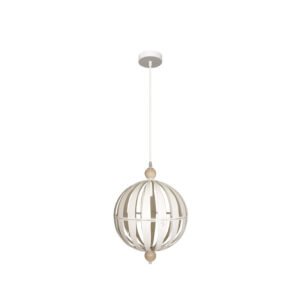 Colgante Trentino 1xe14 Blanco/haya Regx31x31cm