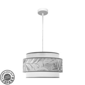 Colgante 3p Camerun 1xe27 Blanco/gris Regx40x40 Cm
