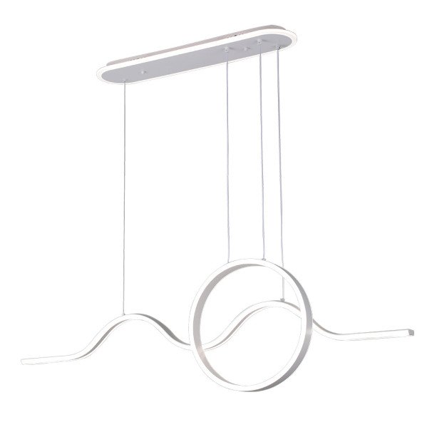 Colgante Year Blanco 177w 3000-4000-6000k 15756lm C/luz Ambiente Remoto Y Reg.intensidad Regx120x15cm