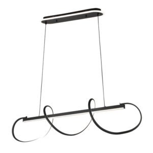 Colgante Yupi Negro 149w 3000-4000-6000k 13572lm C/luz Ambiente Remoto Y Reg.intensidad Regx97x25cm