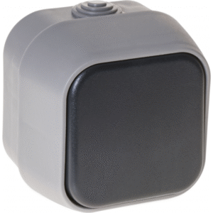 Comutador Bert 1 Tecla Ip54 Gris 7x7x5 Cm
