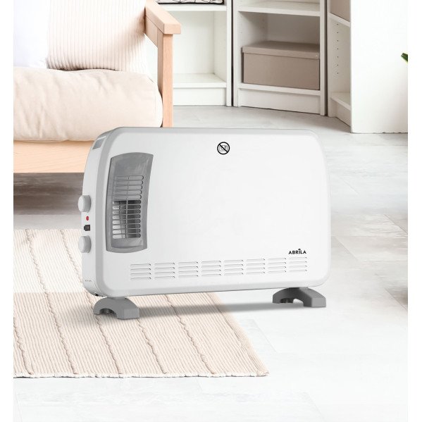 Convector Bengala 2000w Blanco/gris 3potencias funcion Turbo Termost.regulable Seguridad,asa 42,5x61x20,5cm