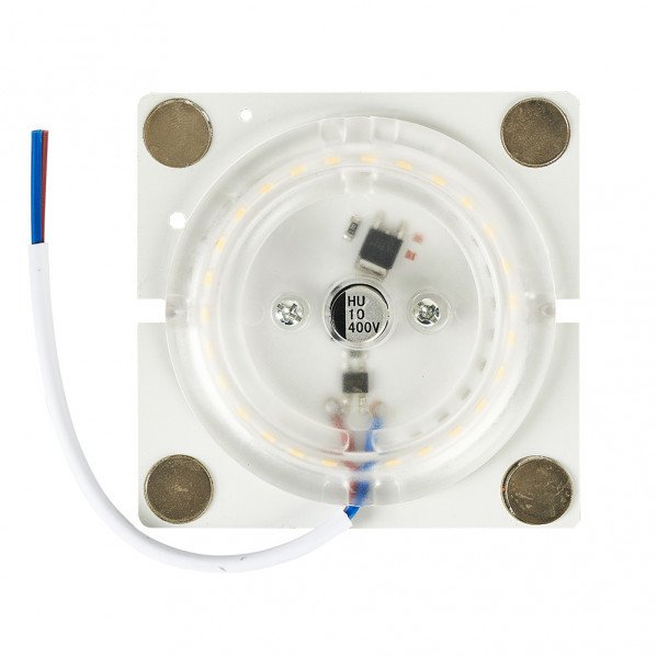 Disco Led 12w 4000k Placa Cuadrado blanco 8x8x1 Cm 936lm Magnetico