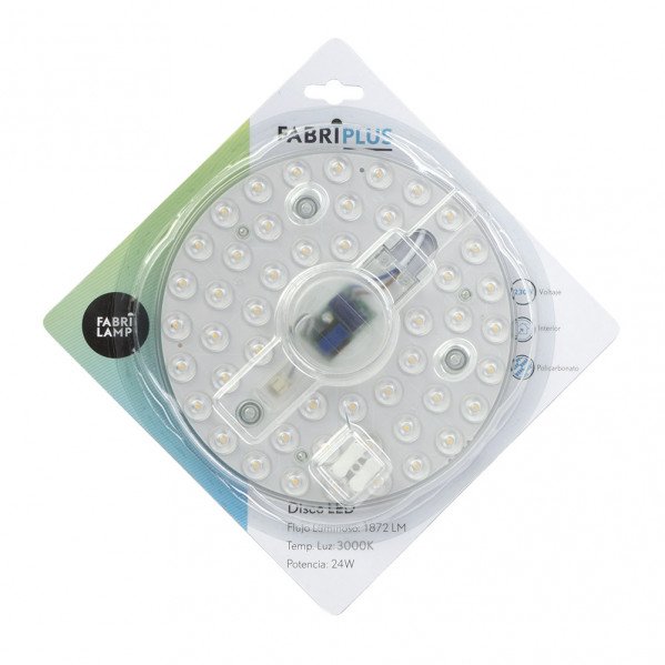 Disco Led 24w 3000k Placa Red.blanco 17x17x2,5 Cm 1872lm