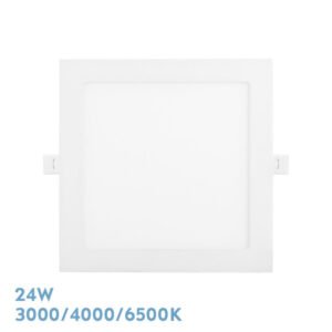 Downlight Empotrar Abaco 24w 3000-4000-6500k Blanco 2160lm Cuadrado 1,3x22,5x22,5cm Corte 20d