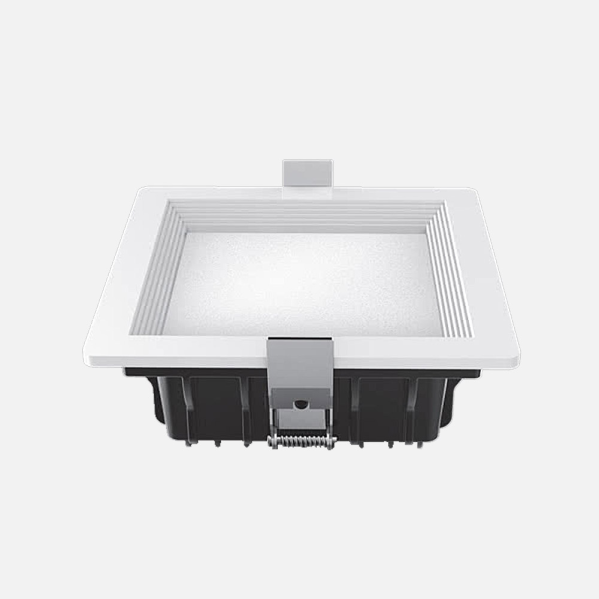 Downlight Led Intego Pro Cuadrado 21w 1130lm 6x14x14 Cm Blanco 6400k Corte 12x12 Cm