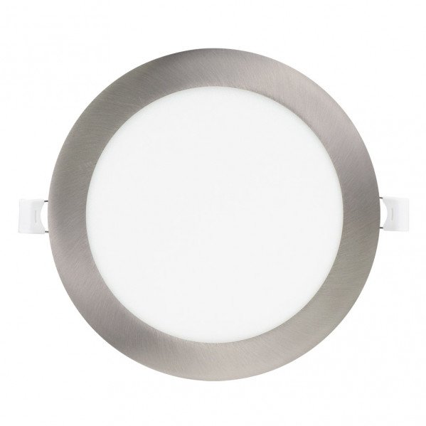 Downlight Obsidiana 24w 65000k Niquel Redondo 2,5x30x30 Cm Corte 27,5 Cm