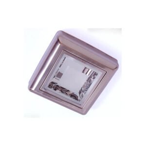 Downlight Sup. Cuadrado 2xe27 Niquel 6x25x25 Cm