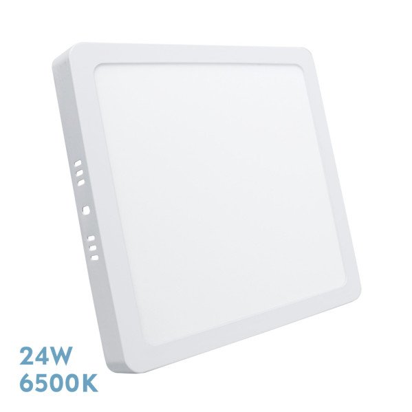 Downlight Superficie Cuadrado. Selenita 24w 6500k Blanco 2160 Lm 2,8x28,5x28,5 Cm