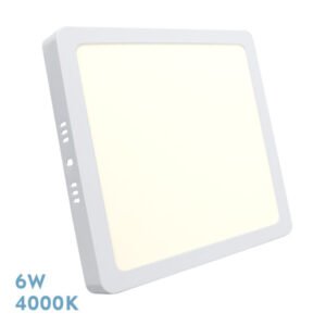 Downlight Superficie Cuadrado Selenita 6w 4000k Blanco 540 Lm 2,8x12x12 Cm