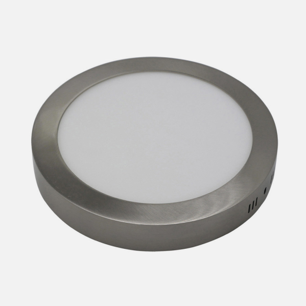 Downlight Superf.diorita 18w 3000k-4000k-6500k Niquel 1620lm 3,5x22x22 Cm