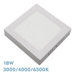 Downlight Superf.gabro 18w 3000k-4000k-6500k Blanco 1620lm 3,5x22x22 Cm