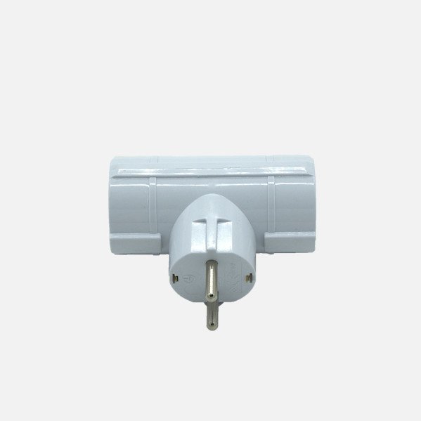 Eco Adaptador 2tomas Blister Mod5 2p+e 16a 230v Blanco Protecc. Infantil 4x8,5x10cm
