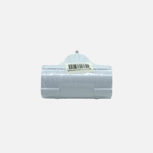 Eco Adaptador 2tomas Retract.mod5 2p+e 16a 230v Blanco Protecc. Infantil 4x8,5x10cm