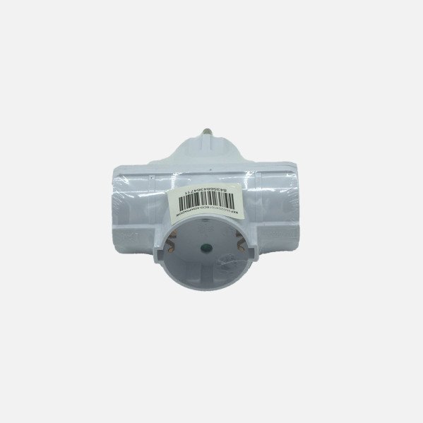 Eco Adaptador 3tomas Retract.mod4 2p+e 16a 230v Blanco Ptotecc. Infantil 4x8,5x10cm