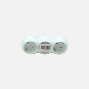 Eco Adaptador 3tomas Retractil Mod7 2p+e 16a 230v Blanco Protecc. Infantil 5x14x8cm