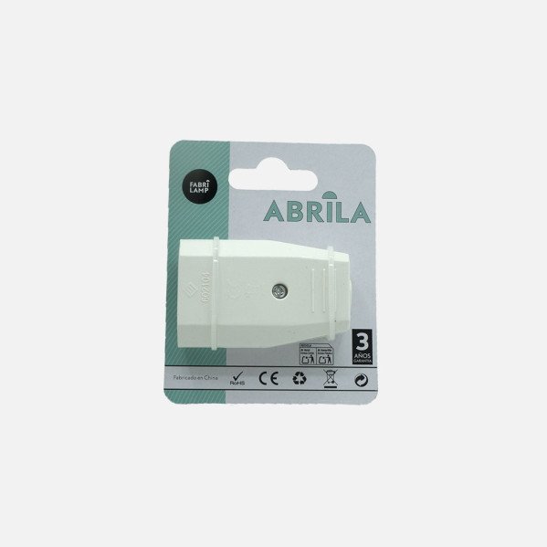 Eco Base Aerea Blister Mod3 2p+e 10a 230v Blanca 2x4x6cm