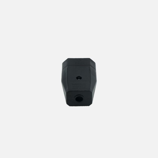 Eco Base Aerea Retractil Mod3 2p+e 10a 230v Negra 2x4x6cm