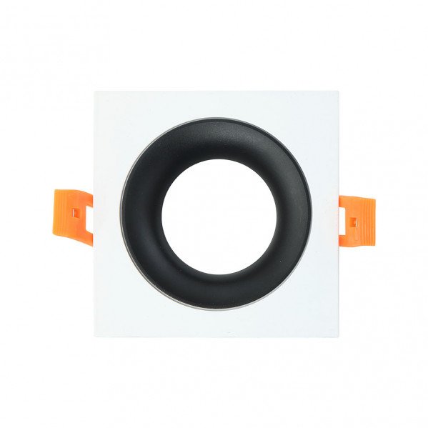 Empotrable Anou 1xgu10 Cuadrado Blanco/negro 2x9,2x9,2 Cm 8 De Corte.c/portalampara