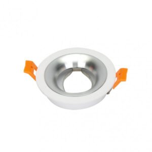 Empotrable Anou 1xgu10 Redondo Blanco/cromo 2x9,2x9,2 Cm 8 De Corte.c/portalampara