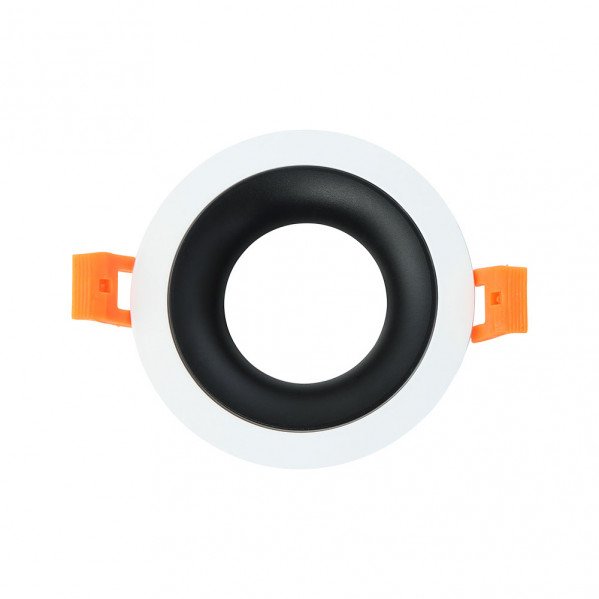 Empotrable Anou 1xgu10 Redondo Blanco/negro 2x9,2x9,2 Cm 8 De Corte.c/portalampara