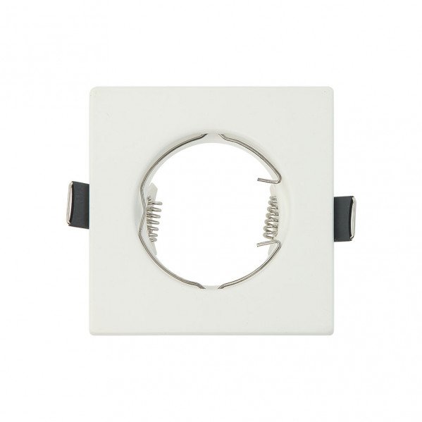 Empotrable Magura 1xgu10 Cuadrado Blanco Mate 2,5x8,2x8,2 Cm Corte 6 Portalamparas Incluido